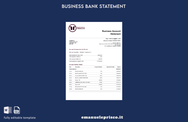 stile verificato Organizzazione Banco de la Producción verifica estratto conto M